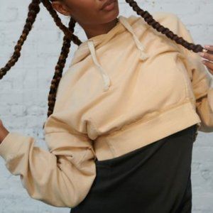 Yellow/Beige Crop Sweatshirt by Out from Under